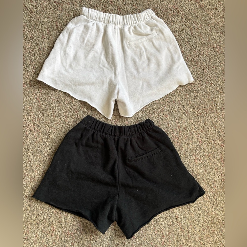 aerie White & Black Lounge Shorts — Duo - Picture 2 of 4